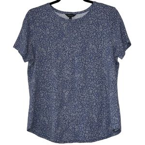 The Limited Stone Blue Small Leopard Printed Short Sleeve